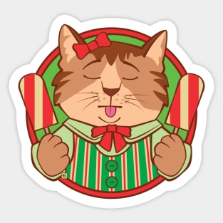 Blep Christmas Cat Sticker